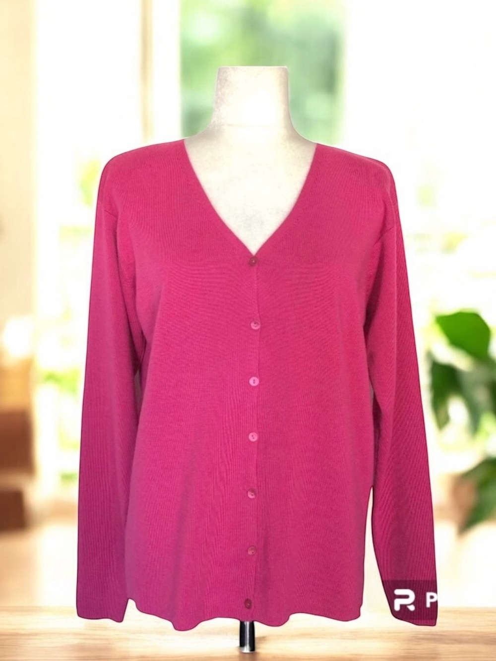 🆕 Ellen Tracy Wool Cardigan Pink Sweater